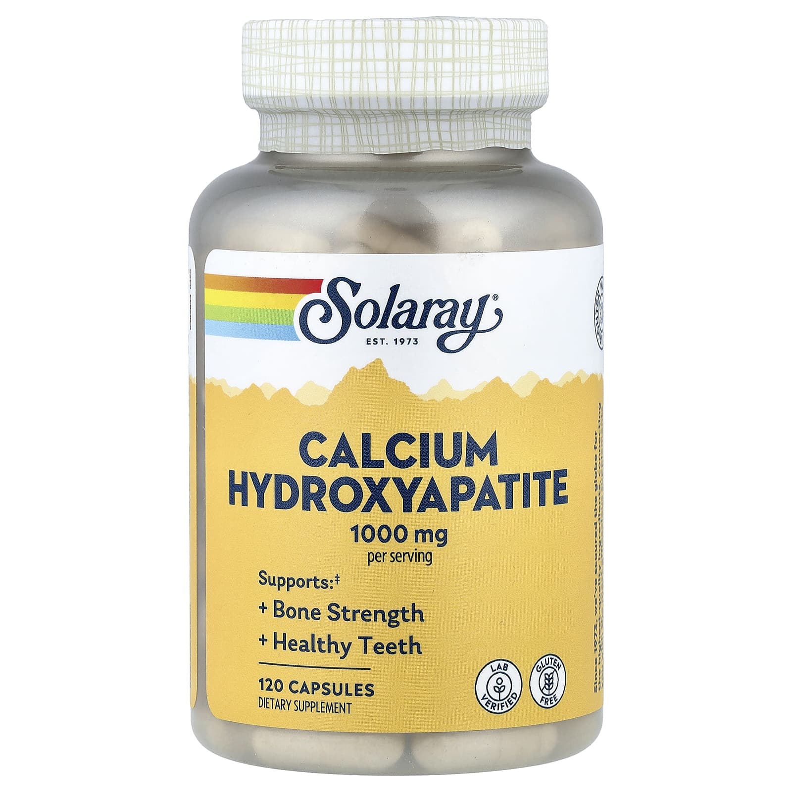Кальций Solaray Hydroxyapatite, 250 мг, 120 капсул