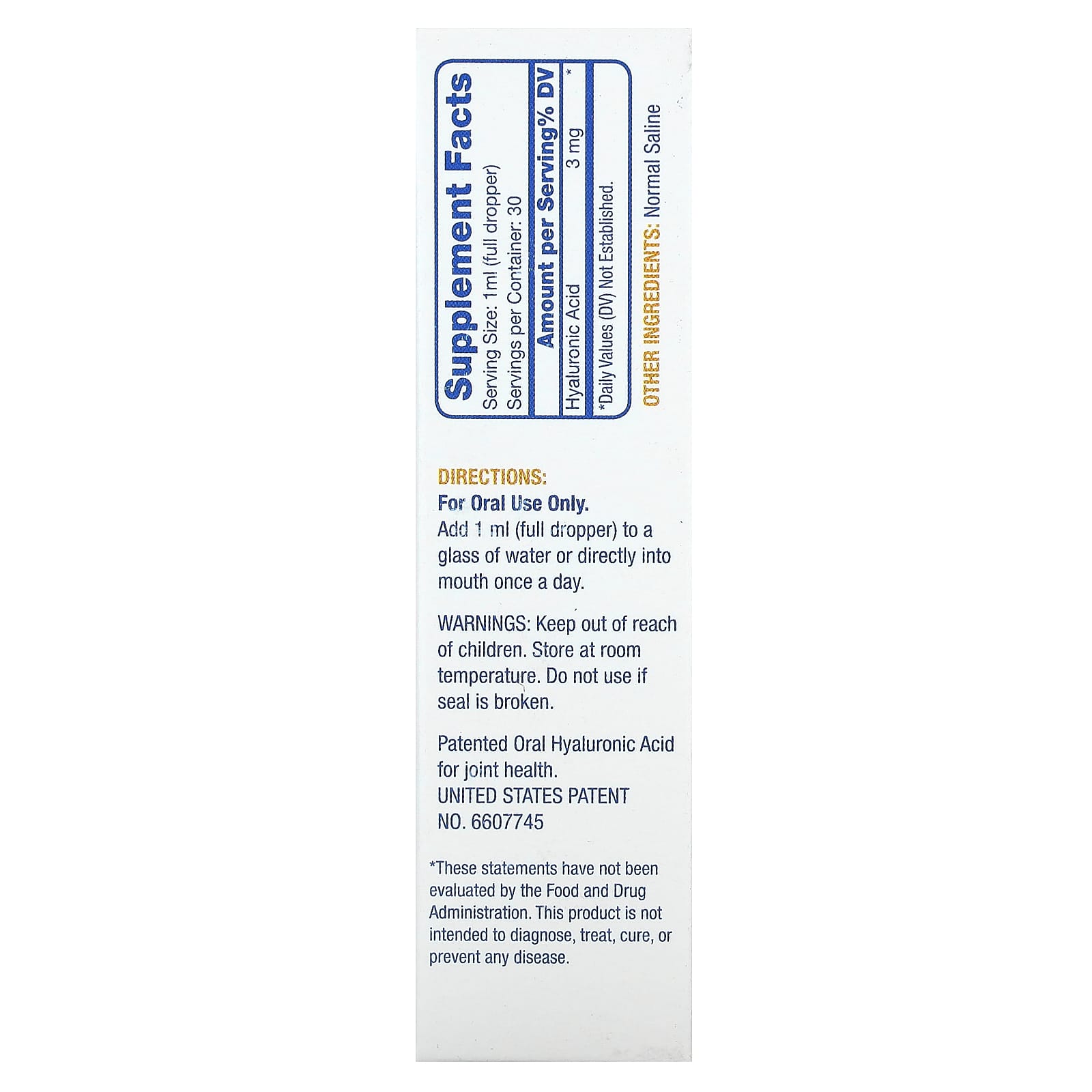 Гиалуроновая кислота Hyalogic For Joints Skin & Eyes Synthovial Seven®, 30 мл, 1 унций — фото 4