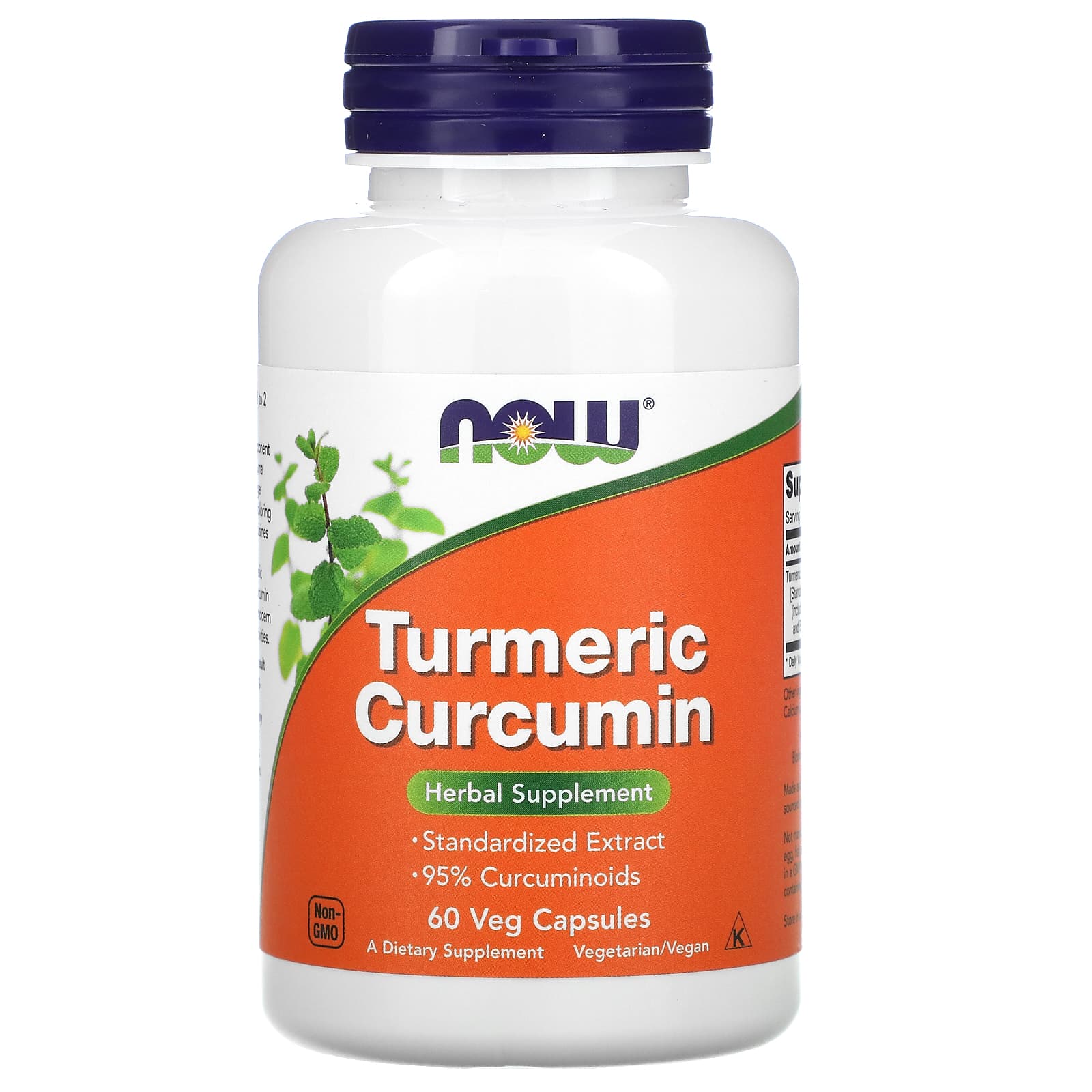 Куркумин NOW Foods Turmeric, 665 мг, 60 растительных капсул