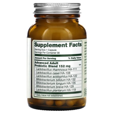 Пробиотик Flora Advanced Adult's, оттенок 34 Billion Cells, 30 капсул