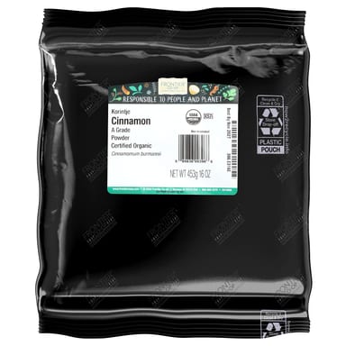 Молотая корица Frontier Co-op, Organic Korintje Cinnamon Powder, 453 г, порошок