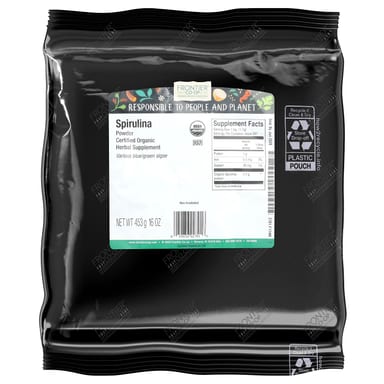 Спирулина Frontier Co-op Organic Powder, 453 г, порошок