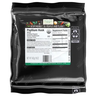 Фото товара: Капсулы шелухи подорожника Frontier Co-op Organic, Whole, 453 г
