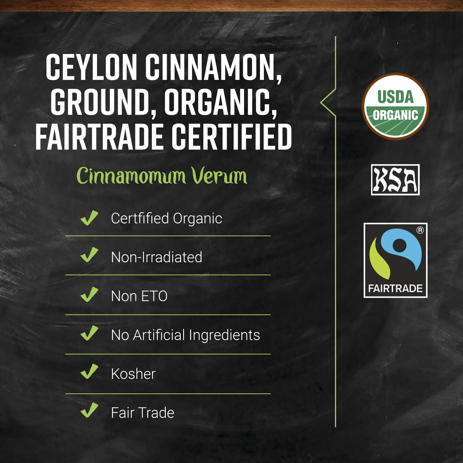 Молотая корица Frontier Co-op, вкус Organic Fair Trade Ceylon Cinnamon Powder, 453 г, порошок — фото 4