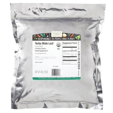 Йерба мате Frontier Co-op Organic Cut & Sifted Leaf, 453 г