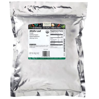 Люцерна Frontier Co-op Organic Leaf Powder, 453 г, порошок
