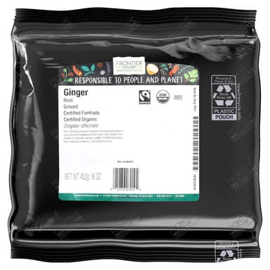 Имбирь Frontier Co-op Organic Ground Root, 453 г