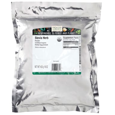 Стевия Frontier Co-op Organic Herb Powder, 453 г, порошок