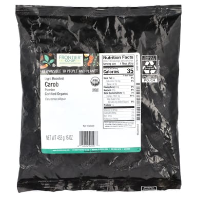 Порошок Frontier Co-op Organic Light Roasted Carob, 453 г