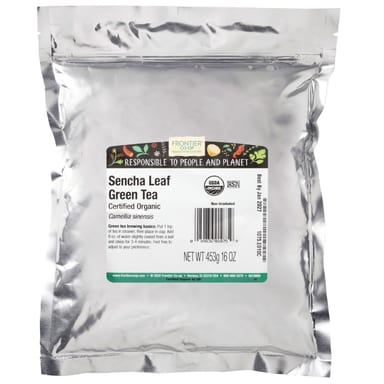 Чай Frontier Co-op Organic Sencha Leaf Green, 453 г