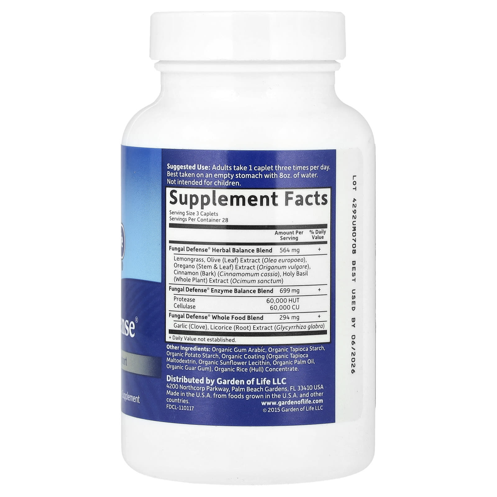 Комплекс Fungal Defense Garden of Life® 84 Vegan Caplets — фото 2