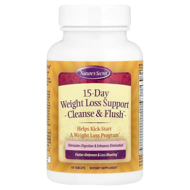 Комплекс Cleanse & Flush Nature's Secret 15-Day Weight Loss Support®, 60 таблеток