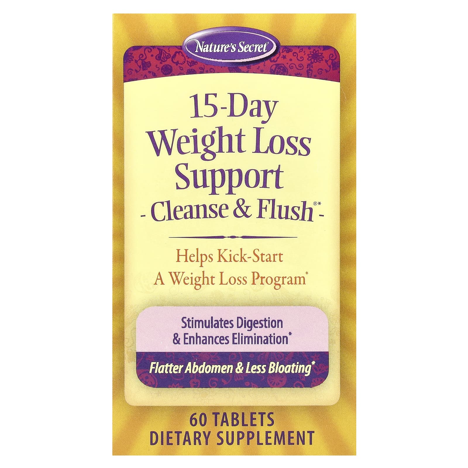 Комплекс Cleanse & Flush Nature's Secret 15-Day Weight Loss Support®, 60 таблеток — фото 2