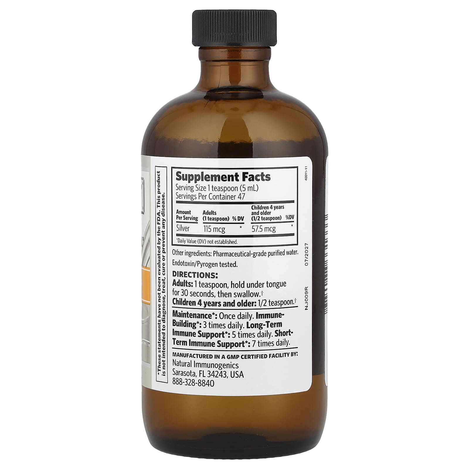 Bio-Active Silver Hydrosol Sovereign Silver Argentyn 23® Professional Bio-Active Silver Hydrosol™, оттенок 23 PPM, 236 мл — фото 2