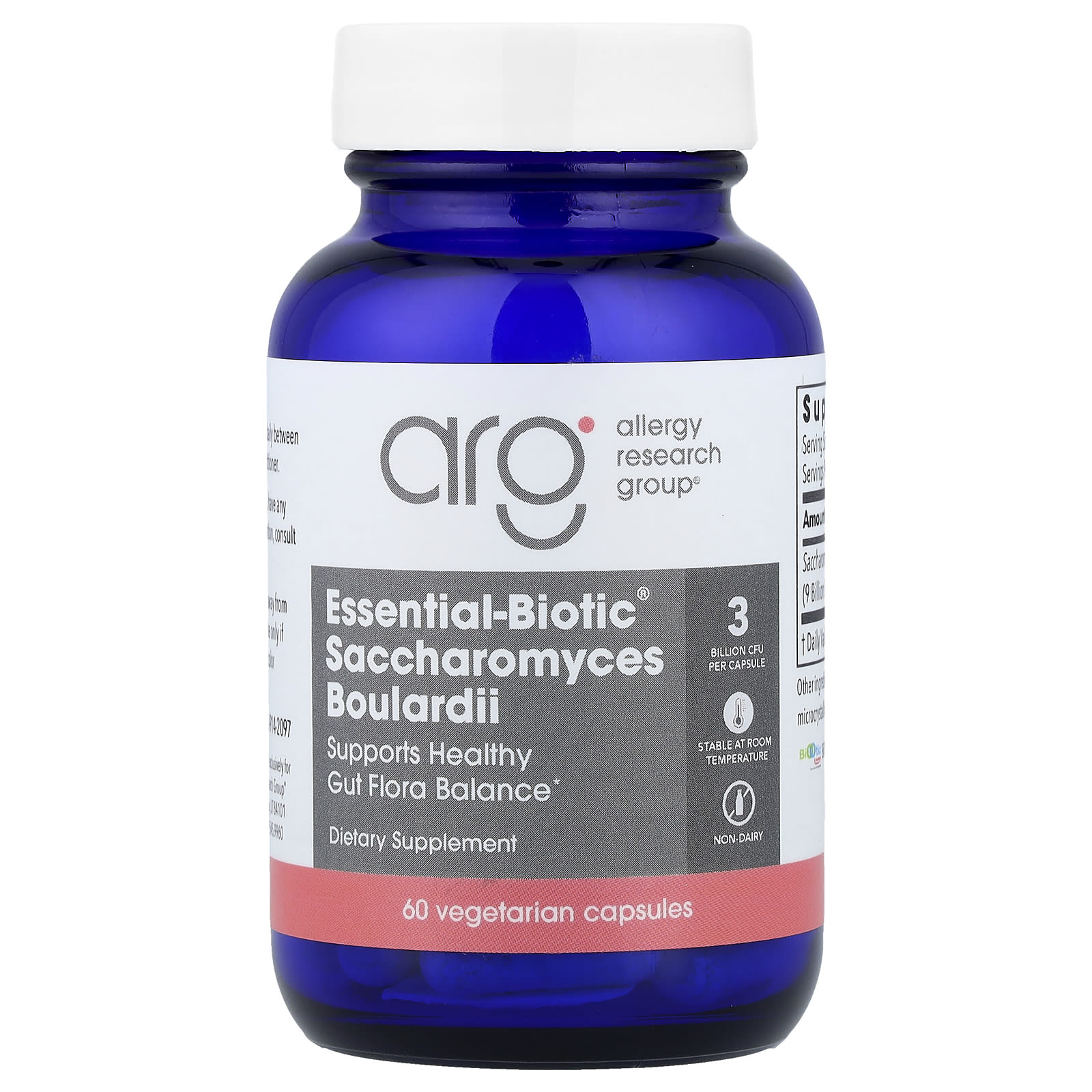 Saccharomyces Boulardii MOS Allergy Research Group Essential-Biotic®, 150 мг, 60 растительных капсул