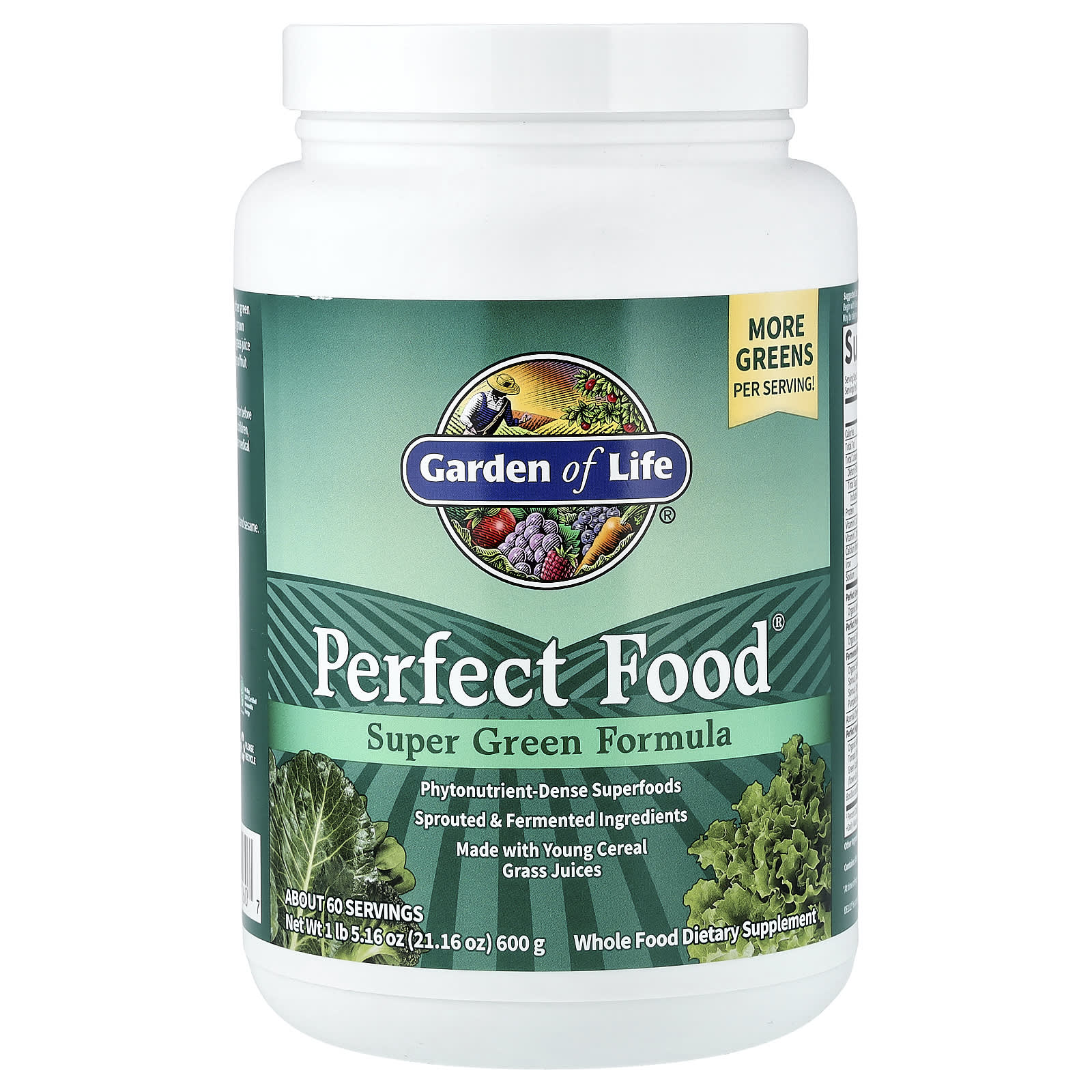 Комплекс Garden of Life Perfect Food® Super Green, 600 г
