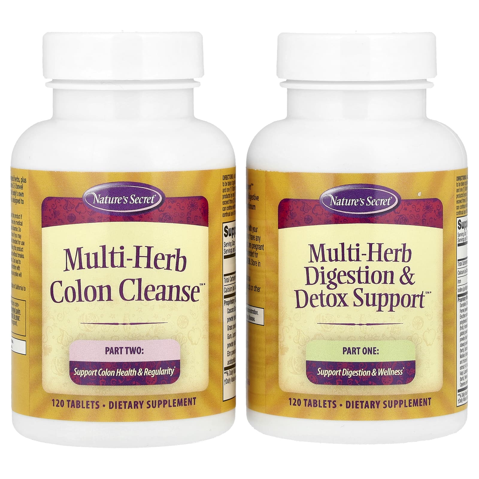 Комплекс для очищения Ultimate Cleanse Nature's Secret® 2 Part Total-Body Program, 2 бутылочки, 120 таблеток — фото 3