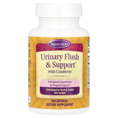 Клюква Nature's Secret, вкус Urinary Flush & Support® with Cranberry, 60 капсул