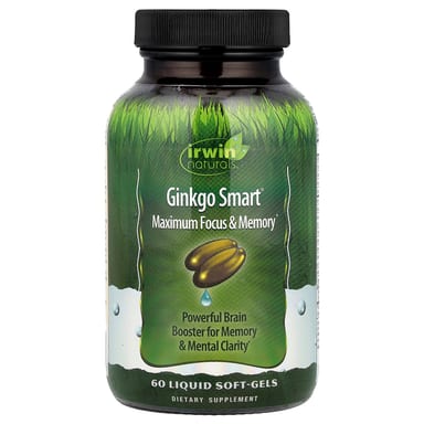 Гинкго билоба Irwin Naturals Smart® Maximum Focus & Memory, 60 мягких капсул