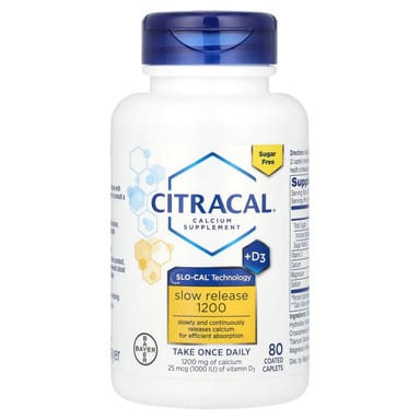 Добавка Citracal Calcium D3 Slow Release 1200 80 Coated Tablets, таблетки