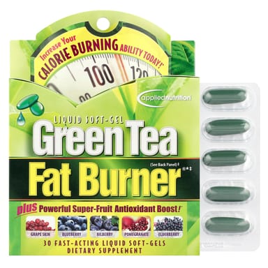 Жиросжигатель Applied Nutrition Green Tea® 30 Fast-Acting, мягкие капсулы