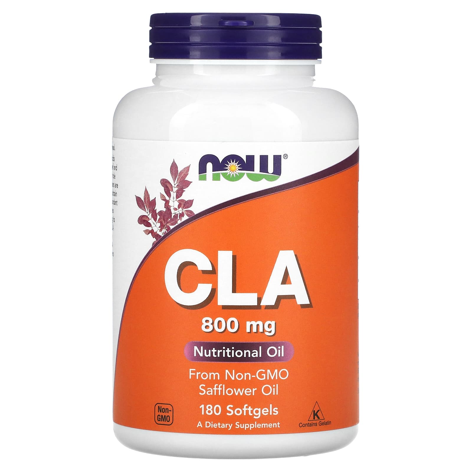 CLA NOW Foods, 800 мг, 180 мягких капсул