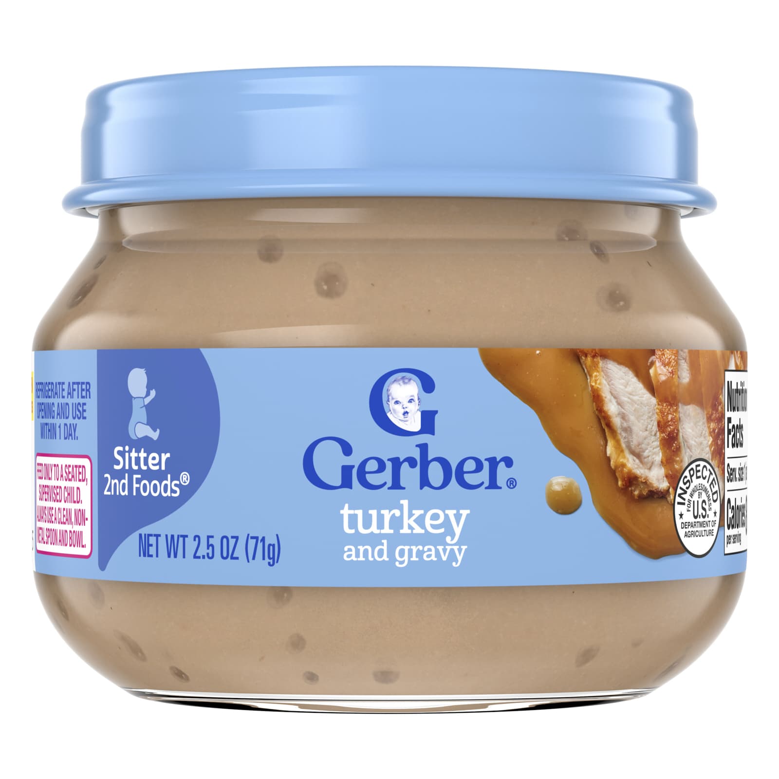 Пюре Gerber, Индейка с подливкой, 71 г