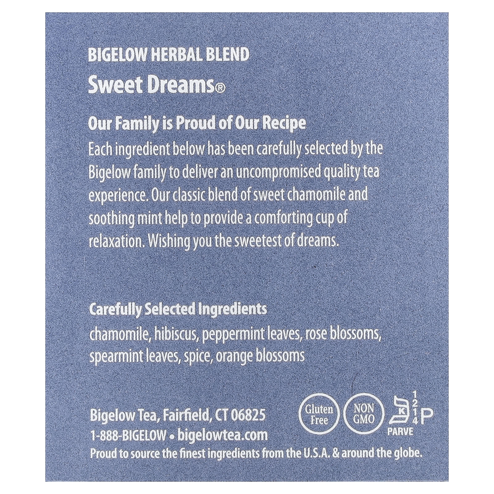 Чай Bigelow Herbal Sweet Dreams® Caffeine Free, оттенок 20 Tea Bags, 30 г, чайные пакетики — фото 3