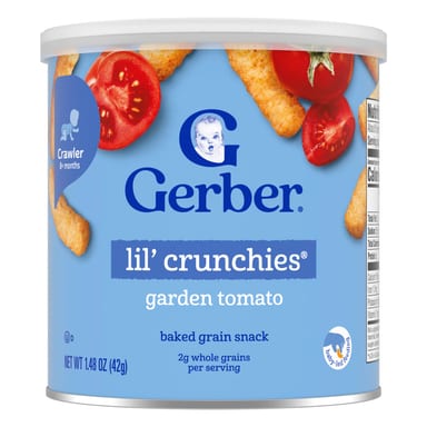 Снек Gerber Snacks for Baby Lil' Crunchies® Baked Grain 8+ Months Garden Tomato, 42 г