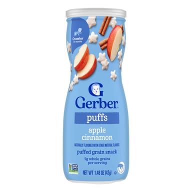 Снек Gerber Puffs Puffed Grain 8+ Months Apple Cinnamon, 42 г