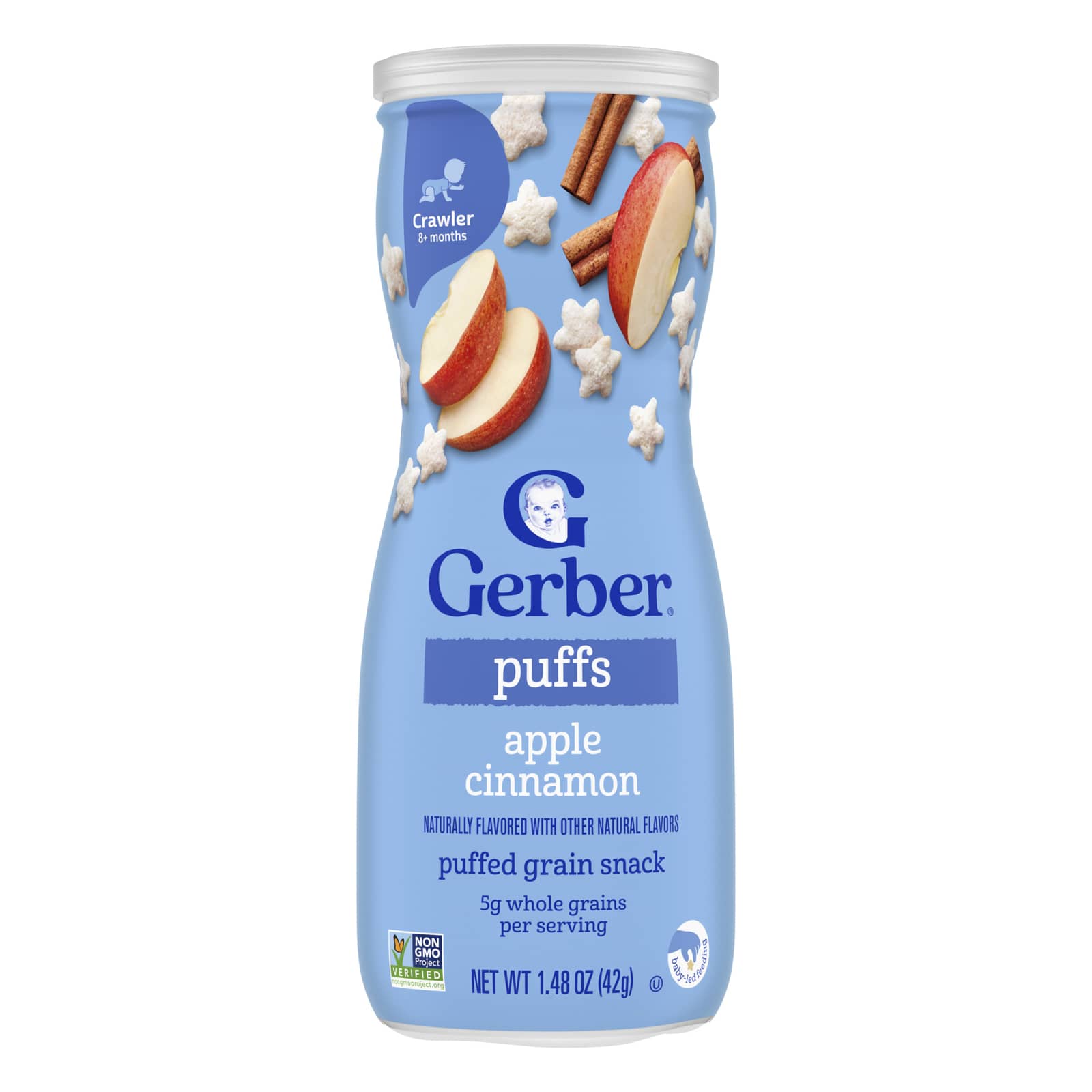Снек Gerber Puffs Puffed Grain 8+ Months Apple Cinnamon, 42 г