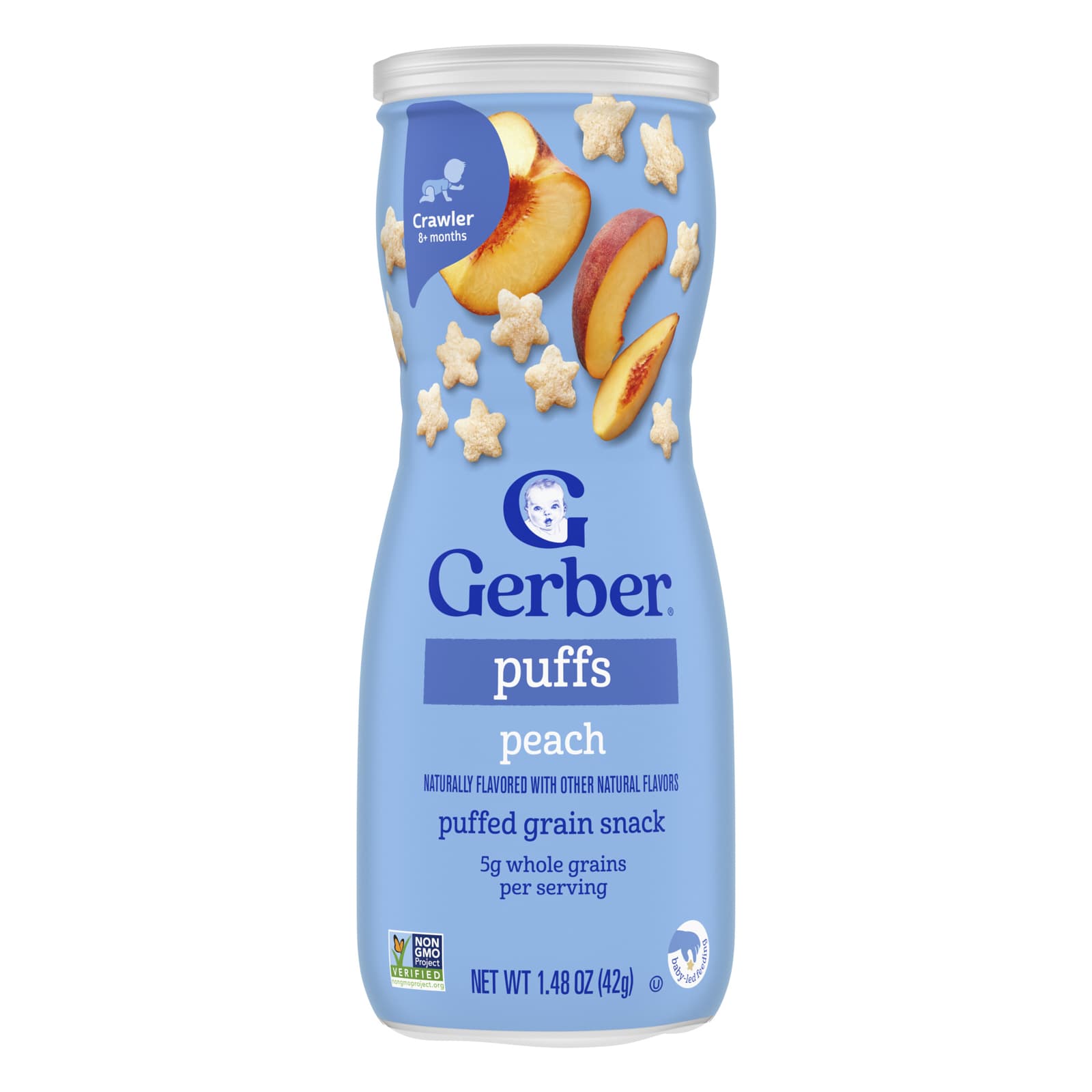 Снек Gerber Puffs Puffed Grain 8+ Months, оттенок Peach, 42 г