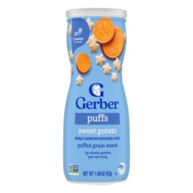 Снек Gerber Puffs Puffed Grain 8+ Months Sweet Potato, 42 г