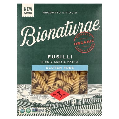 Паста Bionaturae Rice & Lentil, оттенок Fusilli, 340 г