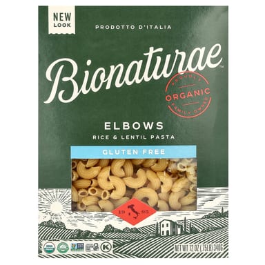 Паста Bionaturae Rice & Lentil, рожки, 340 г