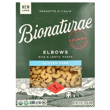 Фото товара: Паста Bionaturae Rice & Lentil, рожки, 340 г