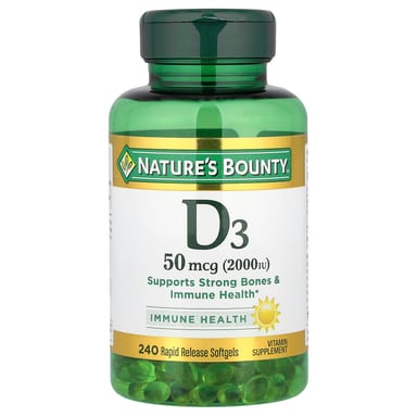 Витамин D3 Nature's Bounty 240 Rapid Release, 50 мкг (2000 МЕ), мягкие капсулы