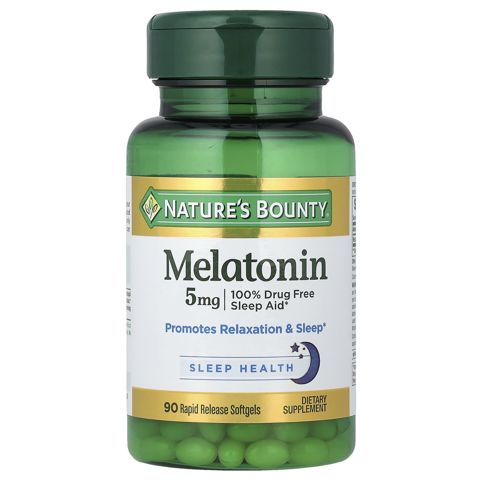 Мелатонин Nature's Bounty 90 Rapid Release, 5 мг, мягкие капсулы