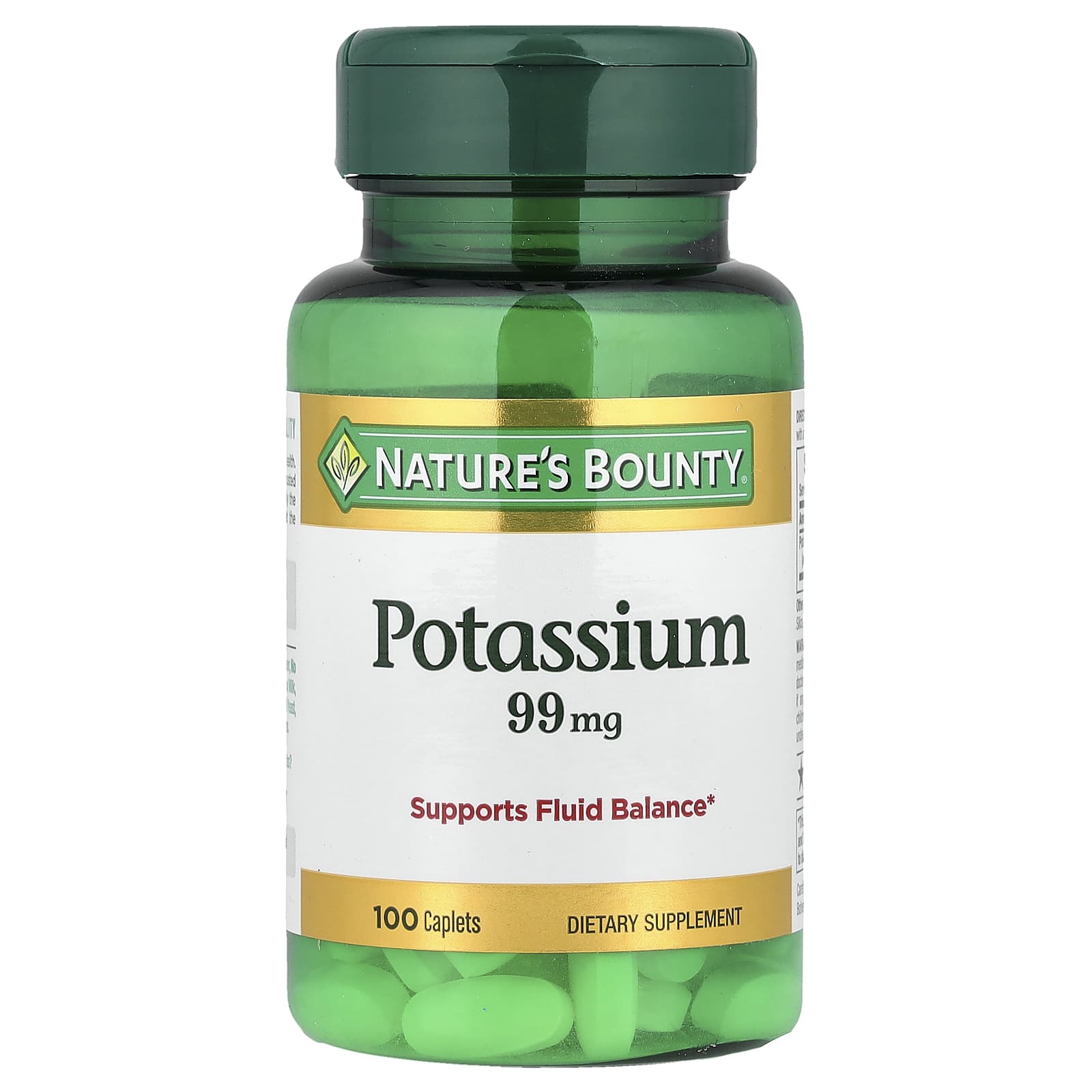 Калий Nature's Bounty, оттенок 100 Caplets, 99 мг