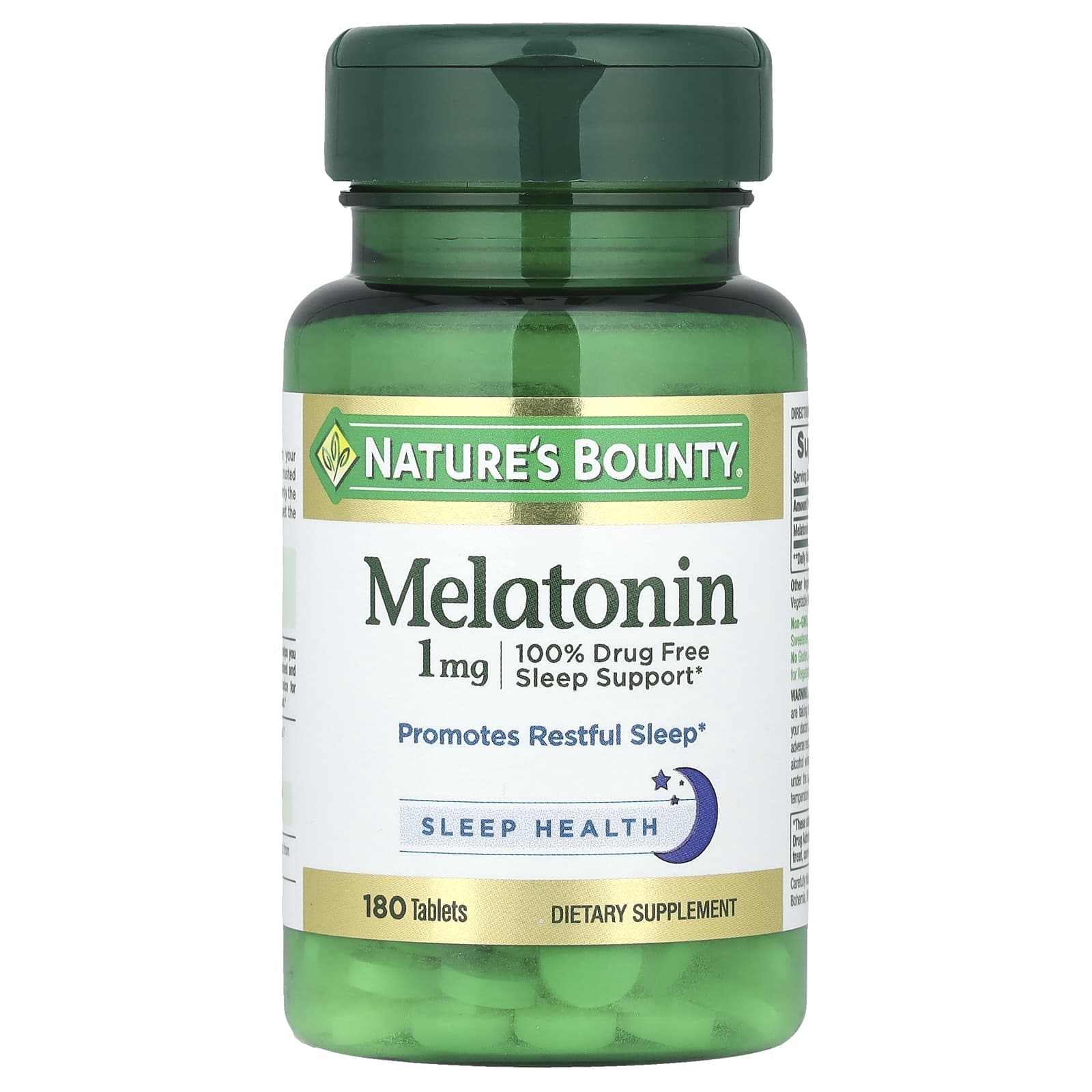Мелатонин Nature's Bounty, 1 мг, 180 таблеток