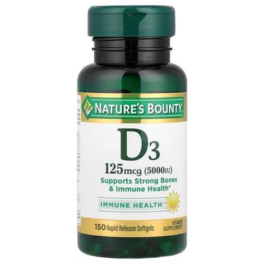 Витамин D3 Nature's Bounty 150 Rapid Release, 125 мкг (5000 МЕ), мягкие капсулы