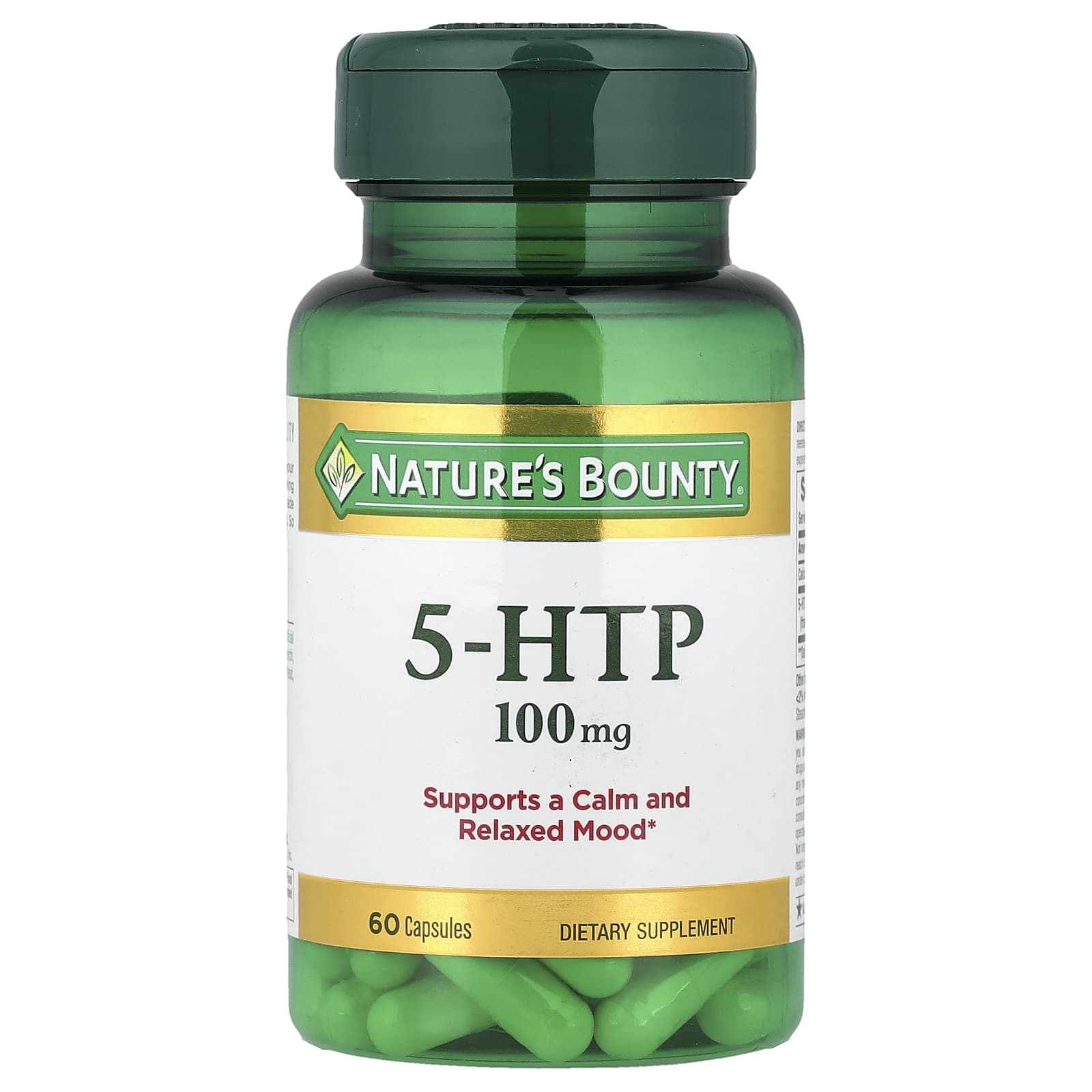5-HTP Nature's Bounty 5-HTP, 60 капсул