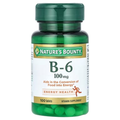 Витамин B6 Nature's Bounty, 100 мг, 100 таблеток