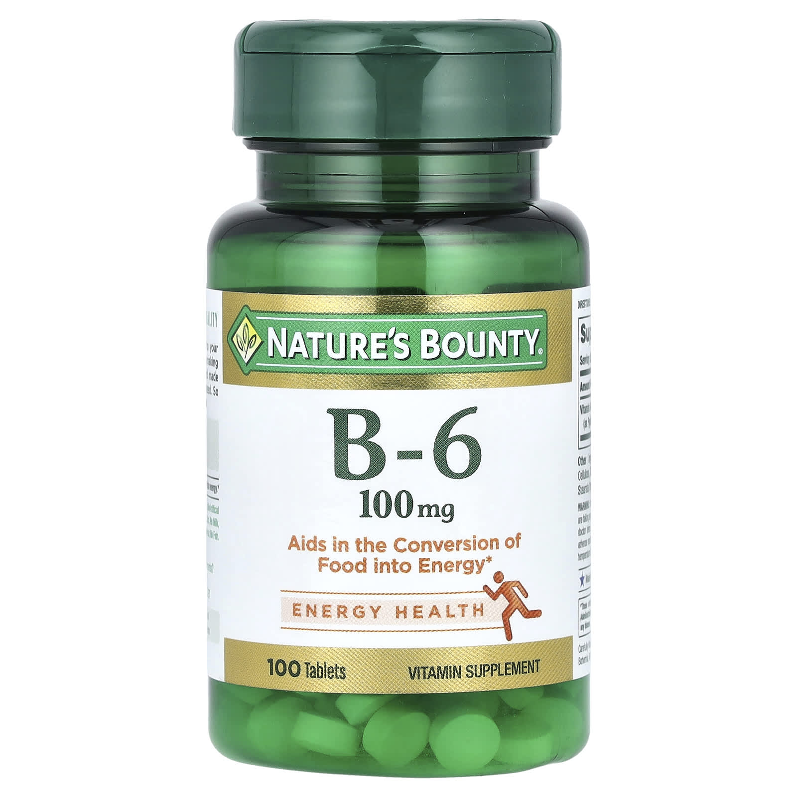 Витамин B6 Nature's Bounty, 100 мг, 100 таблеток