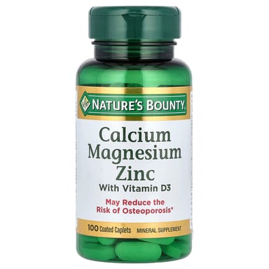 Витамин D3 Nature's Bounty Calcium Magnesium Zinc, оттенок 100 Coated Caplets
