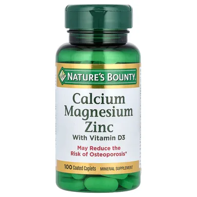 Фото товара: Витамин D3 Nature's Bounty Calcium Magnesium Zinc, 100 каплет в оболочке