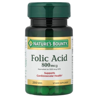Фолиевая кислота Nature's Bounty, 800 мкг, 250 таблеток