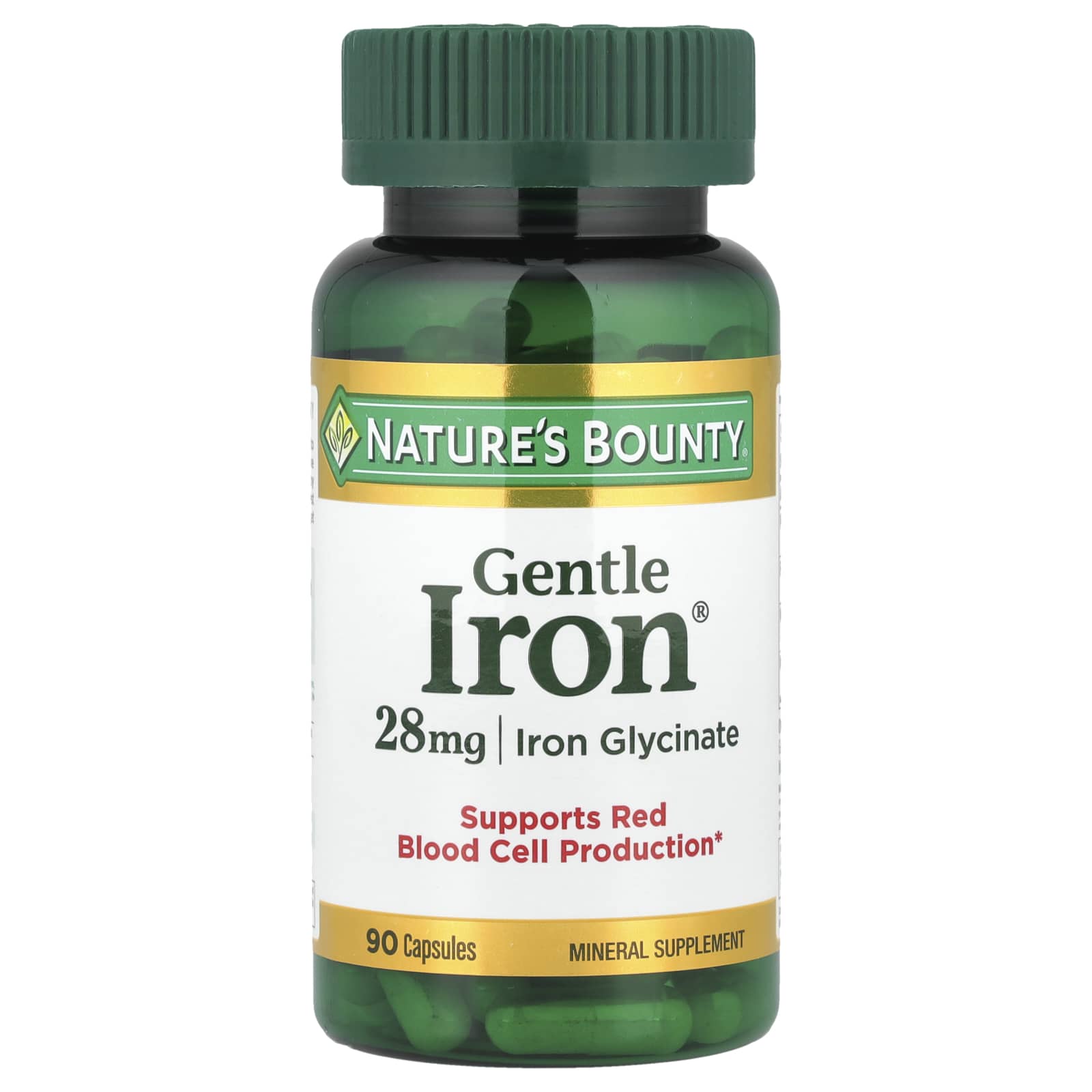 Железо Nature's Bounty Gentle®, 90 капсул