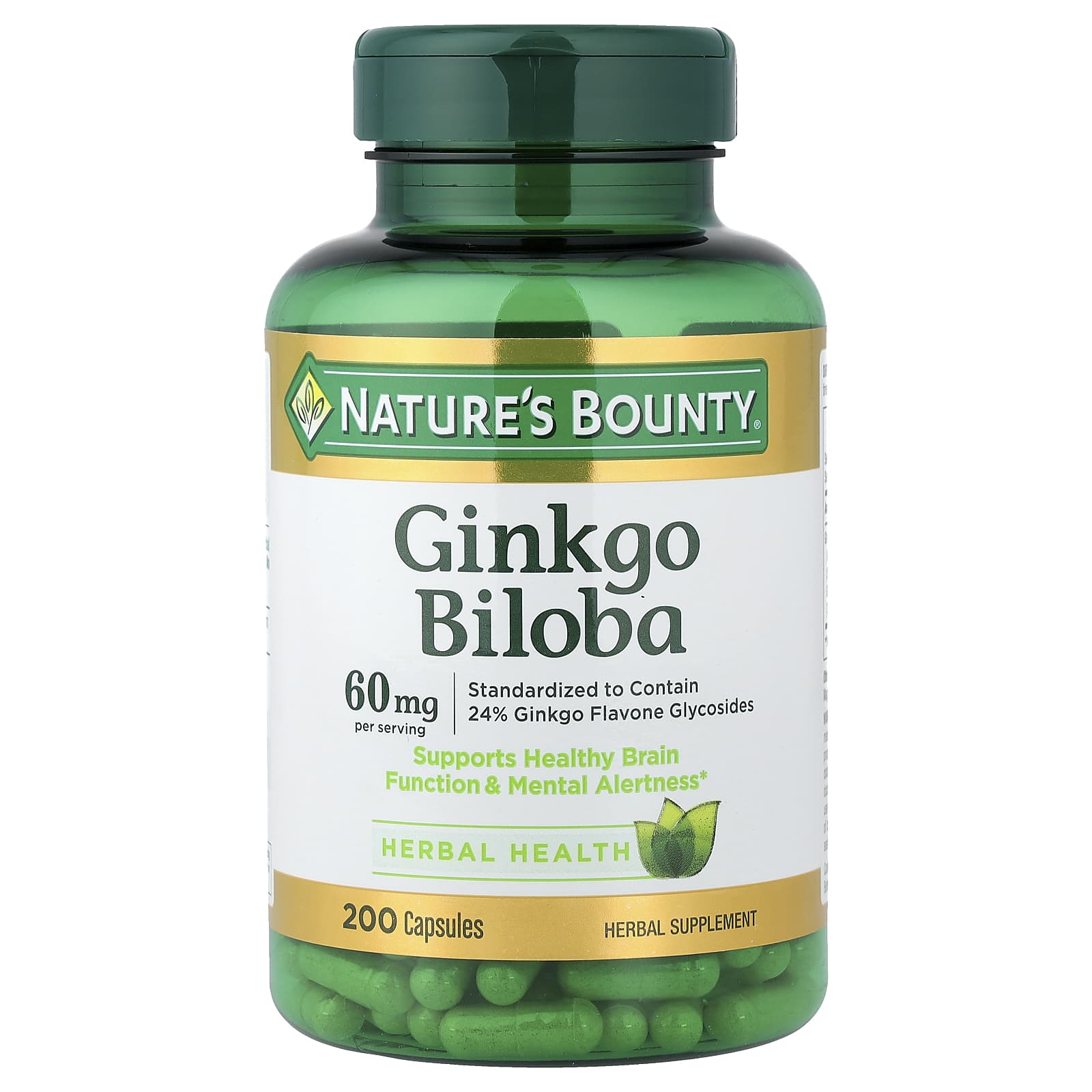 Гинкго билоба Nature's Bounty, 30 мг, 200 капсул