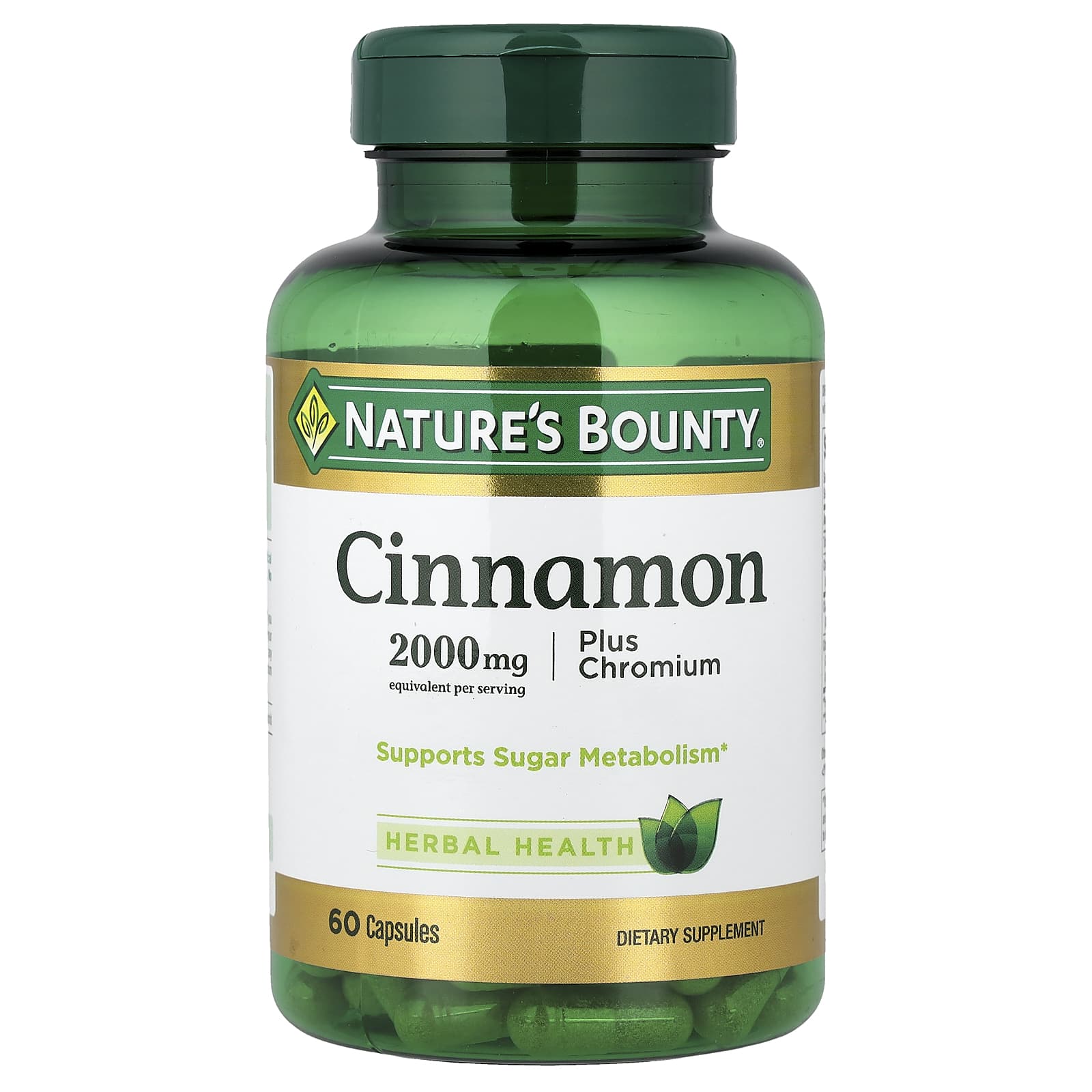 Хром Nature's Bounty Cinnamon Plus, 60 капсул